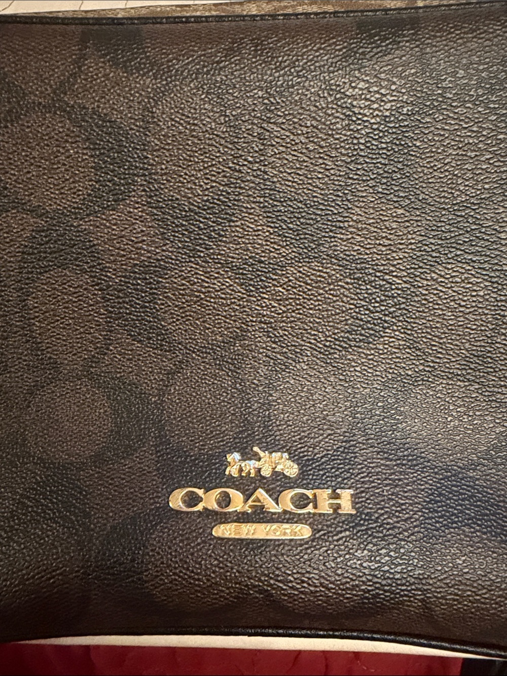 Coach Signature Crossbody Bag in Brown and Cream - Picture 10 of 11